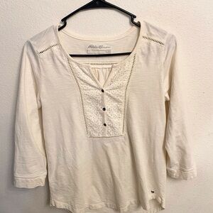 Eddie Bauer Women's Ivory Blouse